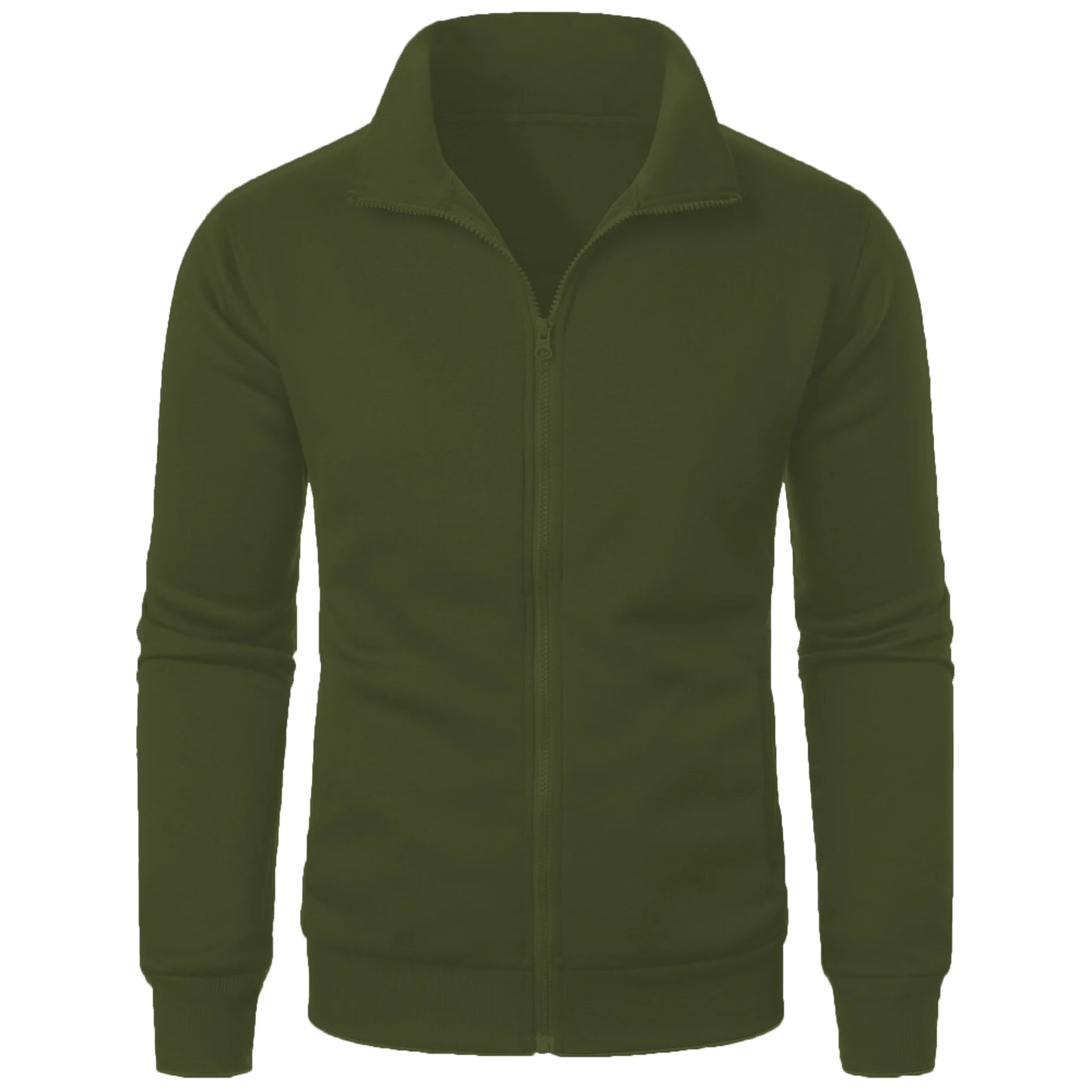 Men’s Zipper Stand Collar Hoodie – Casual Sports Cardigan Jacket