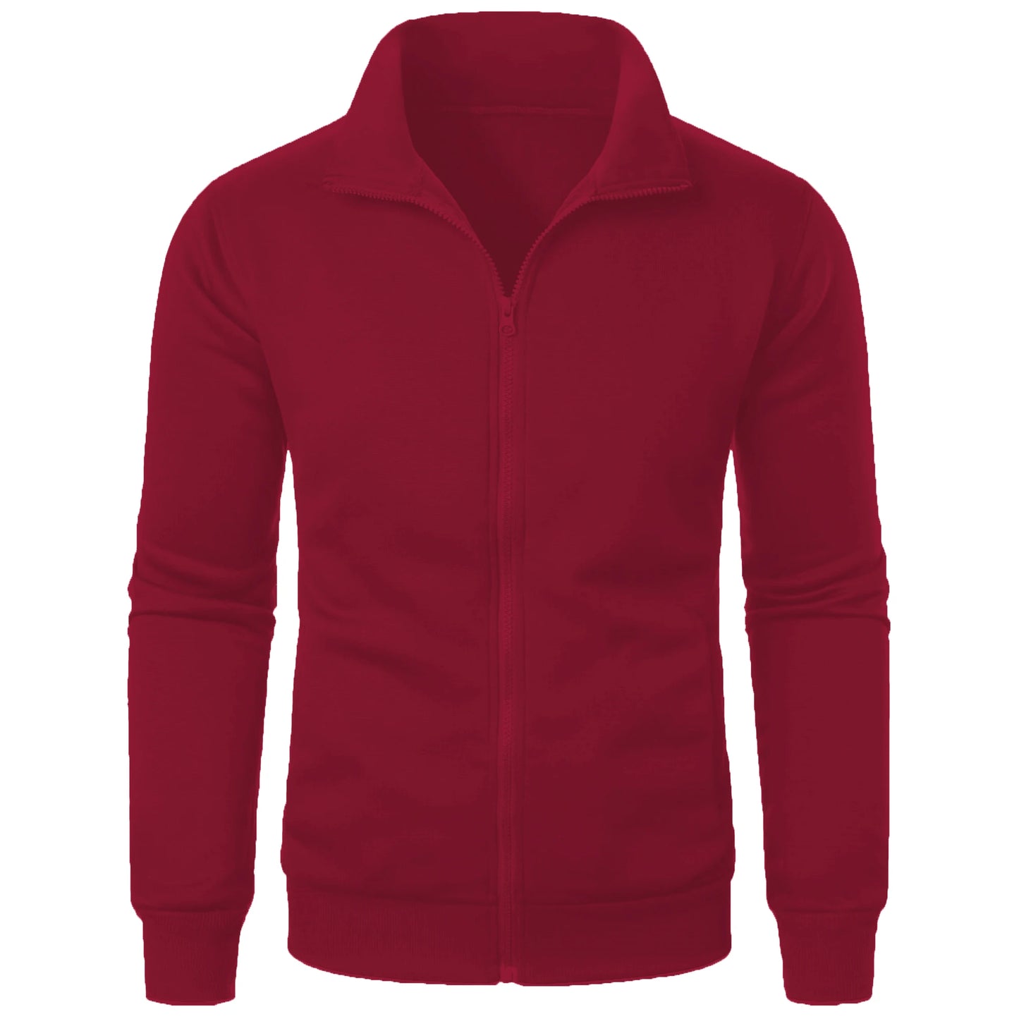 Men’s Zipper Stand Collar Hoodie – Casual Sports Cardigan Jacket